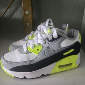 Nike Kids Air Max Sneakers - White and Neon Yellow